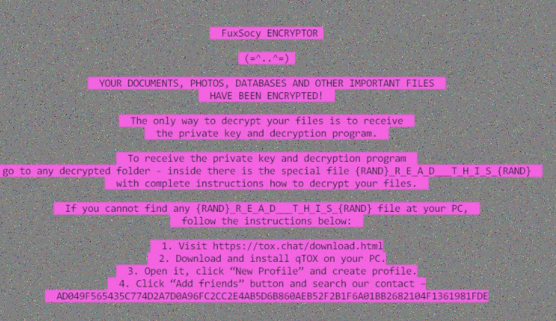 FuxSocy file ransomware