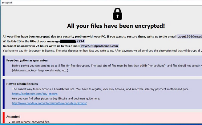 InfoDot file ransomware