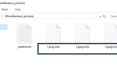 Eliminar .Nols file ransomware