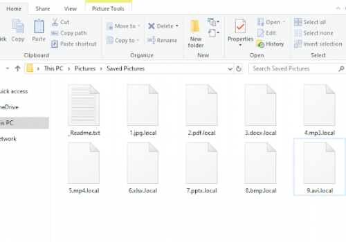 Eliminar .local extension virus