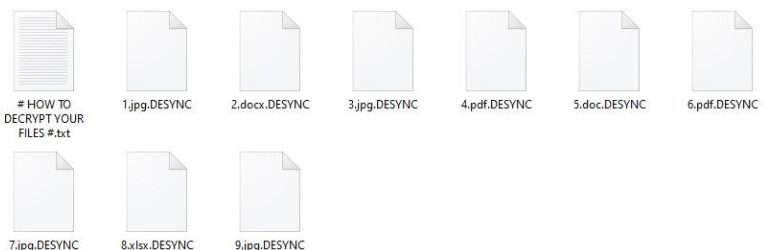 DESYNC files ransomware