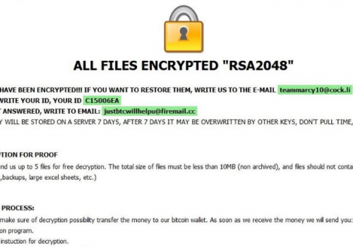 Eliminar [teammarcy10@cock.li].kharma ransomware