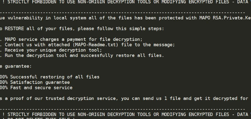 Mapo file ransomware