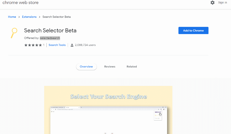 Search Selector Beta Search
