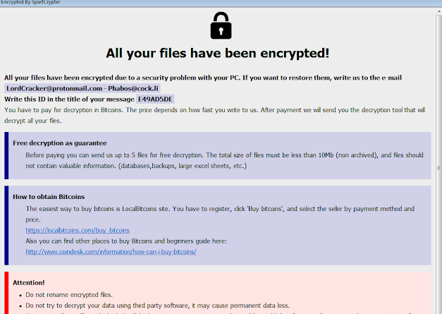 SpartCrypt file ransomware