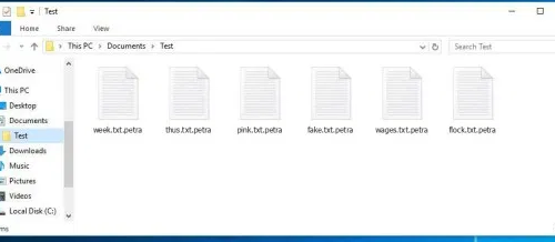 Eliminar .petra files ransomware
