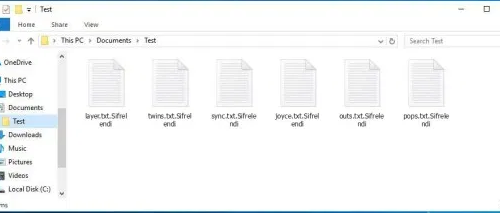 Eliminar .Sifrelendi files ransomware