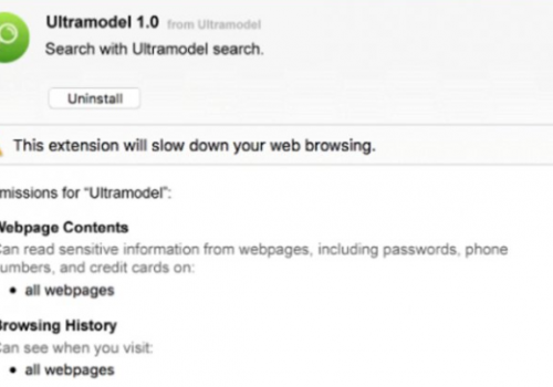 Remove UltraModel virus