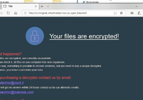 Remove .bobelectron files ransomware