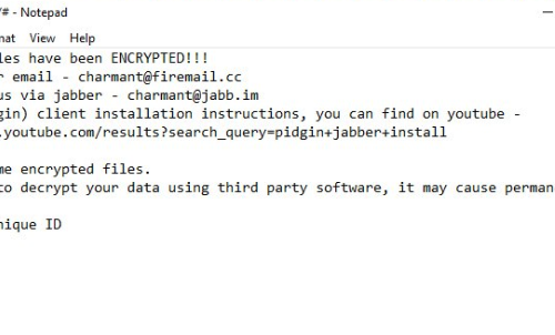 Quitar Charmant ransomware