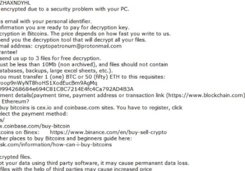 Eliminar CryptoPatronum ransomware