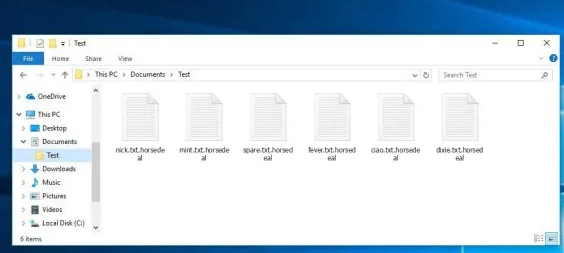 Horsedeal file ransomware