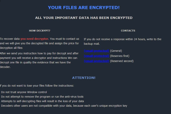 Mark extension ransomware