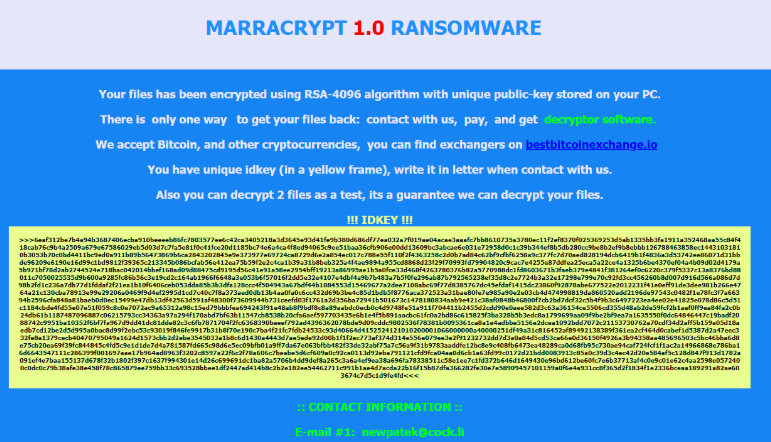 MARRACRYPT ransomware