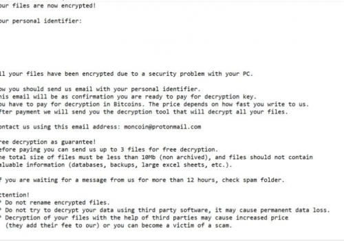 Eliminar Moncrypt ransomware