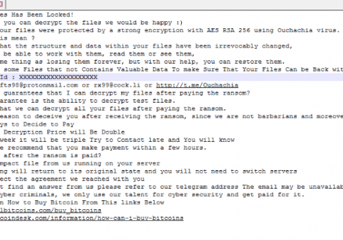 Eliminar Ouchachia ransomware