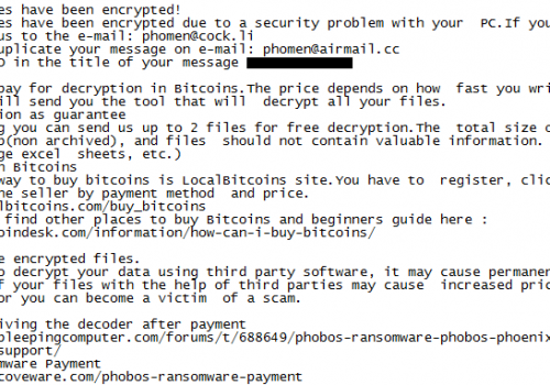 Eliminar PhobosImposter Ransomware