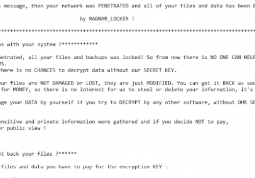 Eliminar RagnarLocker ransomware