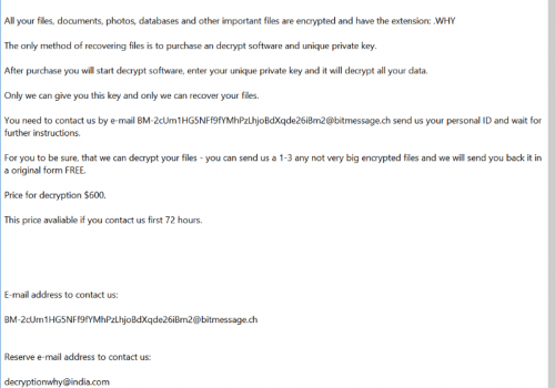 Eliminar .WHY ransomware