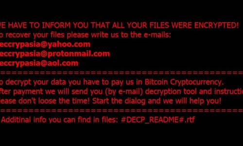 Eliminar DECP ransomware
