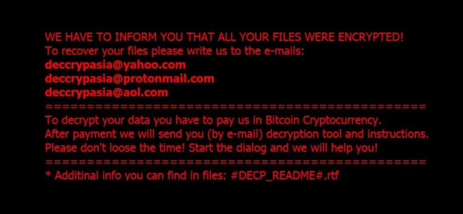 DECP ransomware
