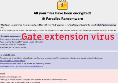Eliminar .Gate extension virus