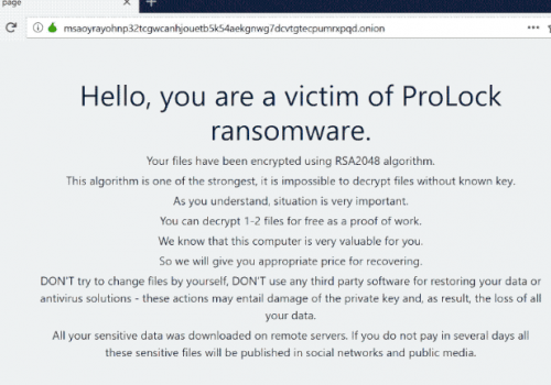 Eliminar .ProLock extension ransomware