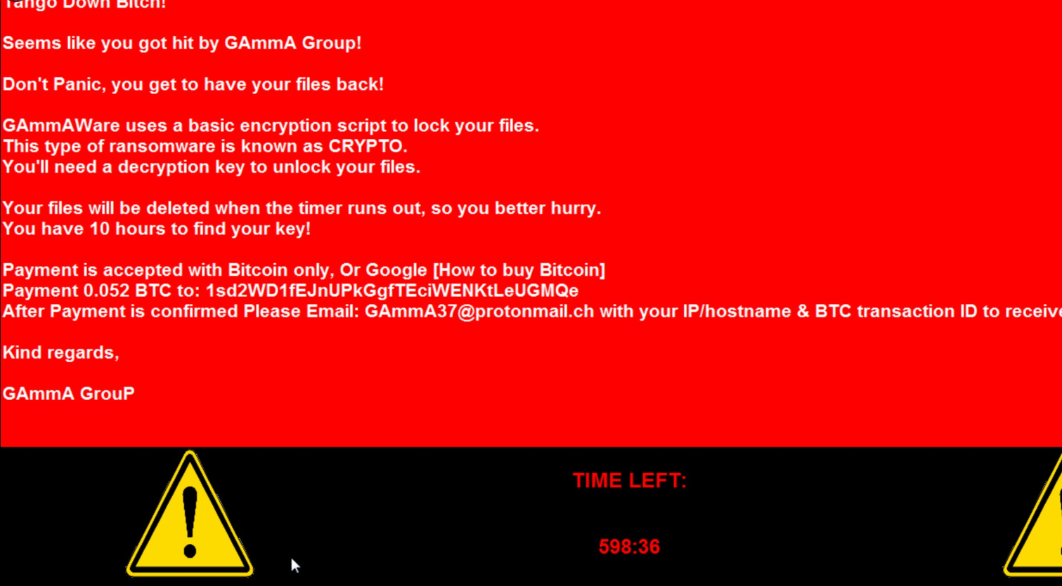 GAmmAWare ransomware