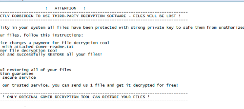 Eliminar Gomer ransomware