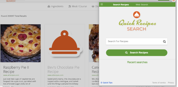 Quick Recipes Search