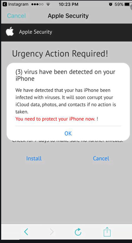 Your iPhone Has Been Hacked Virus