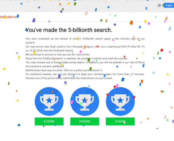 You've made the 9.68-billionth search scam