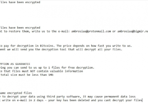 Ambrosia ransomware eliminación – . Ambrosia extensión Eliminación de virus