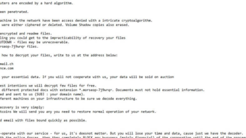 Morseop ransomware Retiro