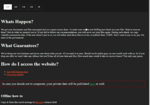 Suncrypt ransomware Retiro