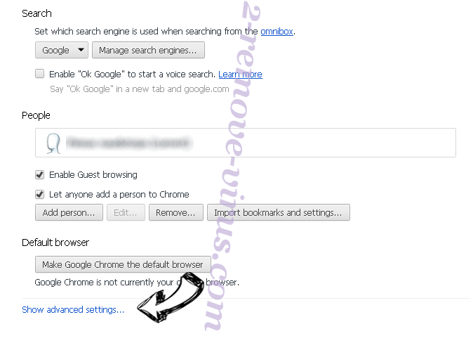 Topstreamssearch.com Chrome settings more