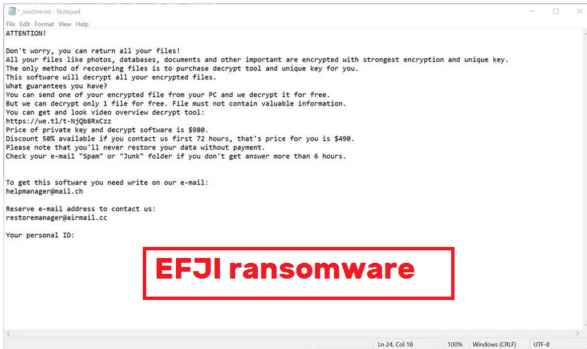 EFJI ransomware