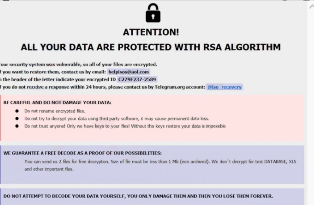 Isos ransomware