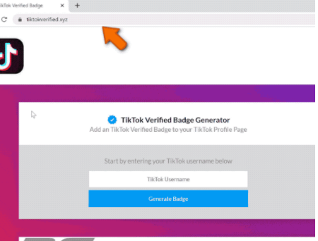 TikTok Verified Badge Generator scam