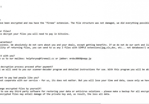 Remove .Fireee virus