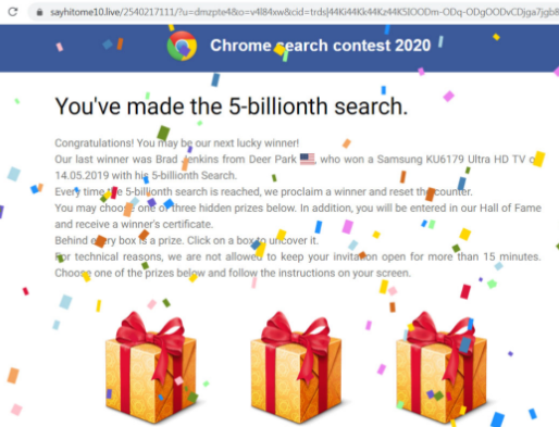 5 Billionth Search scam - 2021