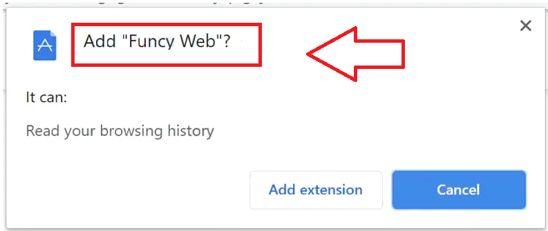 Funcy Web browser hijacker