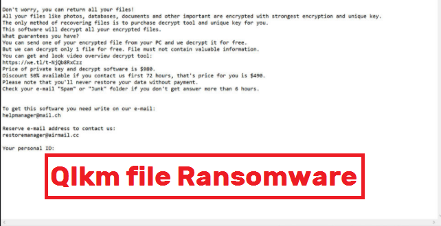 Qlkm file Ransomware