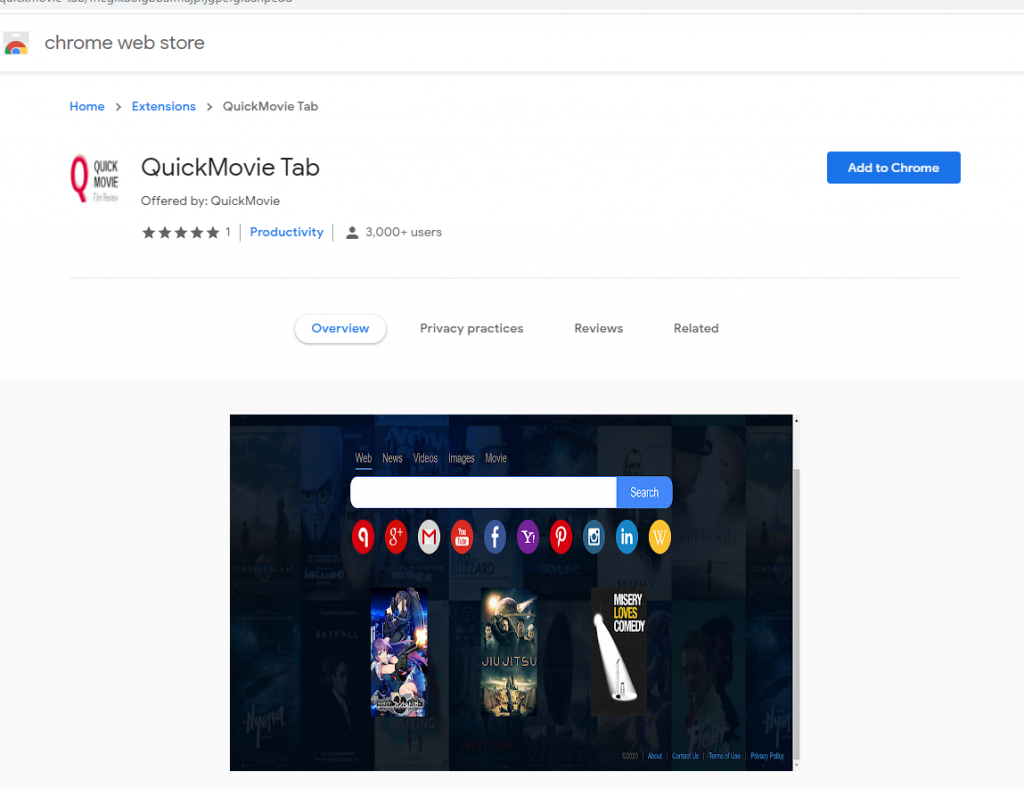 QuickMovie Tab