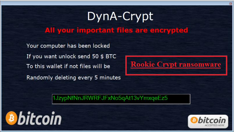 Rookie Crypt ransomware