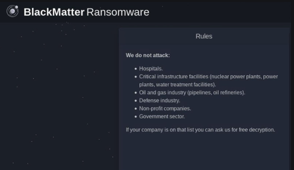 BlackMatter ransomware