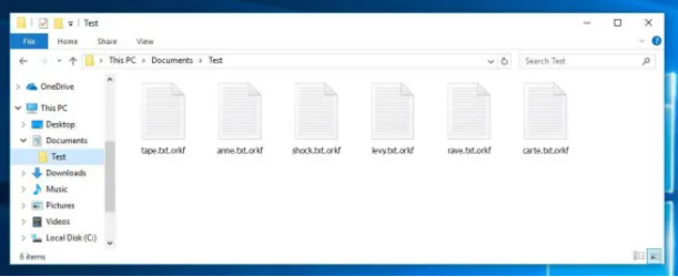 Orkf File Virus Ransomware