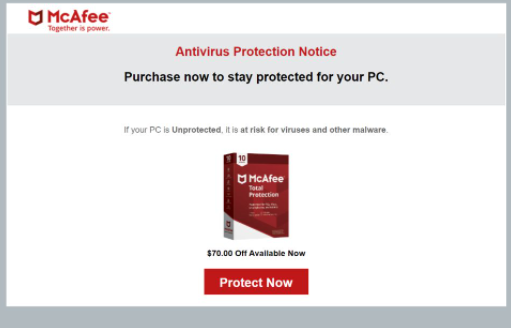 Your McAfee Subscription Has Expired POP-UP Scam