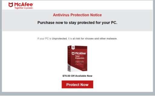 Your McAfee Subscription Has Expired POP-UP Scam