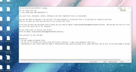 Hospitalhelper Ransomware